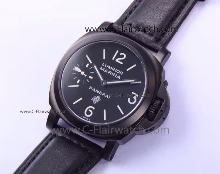 High Quality Luminor Marina Panerai Solid Black 44 Copy Watch